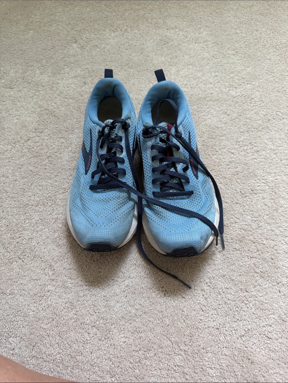 Brooks Light Blue and Navy Women's Athletic Running Shoes